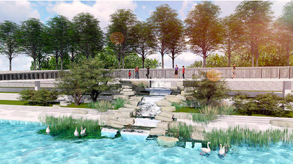 明年5月永引渠全段將現濱水綠廊生態風貌，景觀工程助力城市生態蝶變